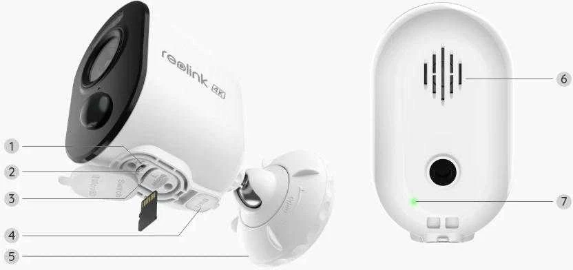 Akumuliatorinė kamera Reolink Argus Series B350, 8 MP, Wi-Fi, microSD