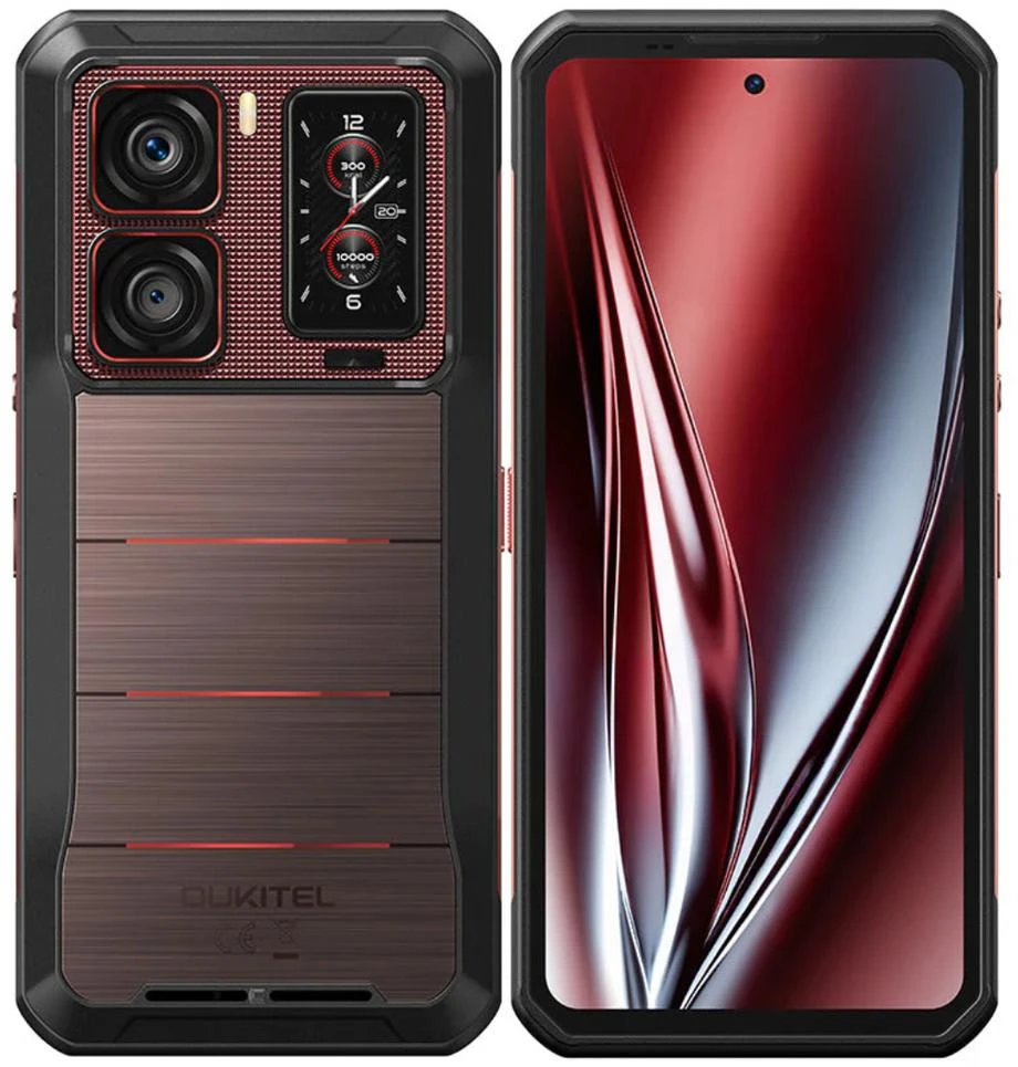 Oukitel WP300 6.8″ Išmanusis telefonas Dual SIM Android 15 5G USB Type-C 12 GB 512 GB 16000 mAh Raudonas