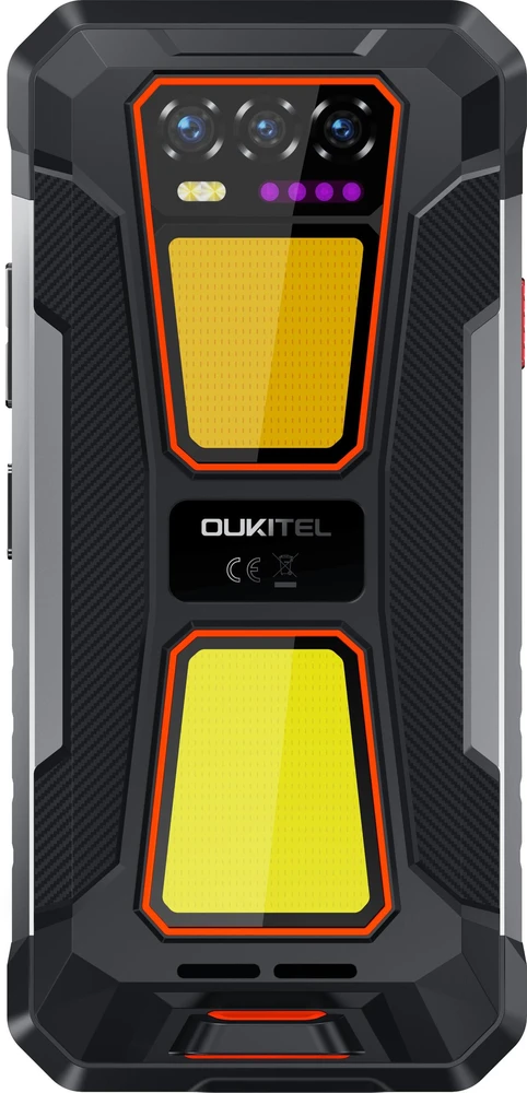 Oukitel WP58 Pro 6,7″ Išmanusis telefonas Dual SIM Android 15 5G USB Type-C 8 GB 512 GB 10000 mAh Juodas, oranžinis