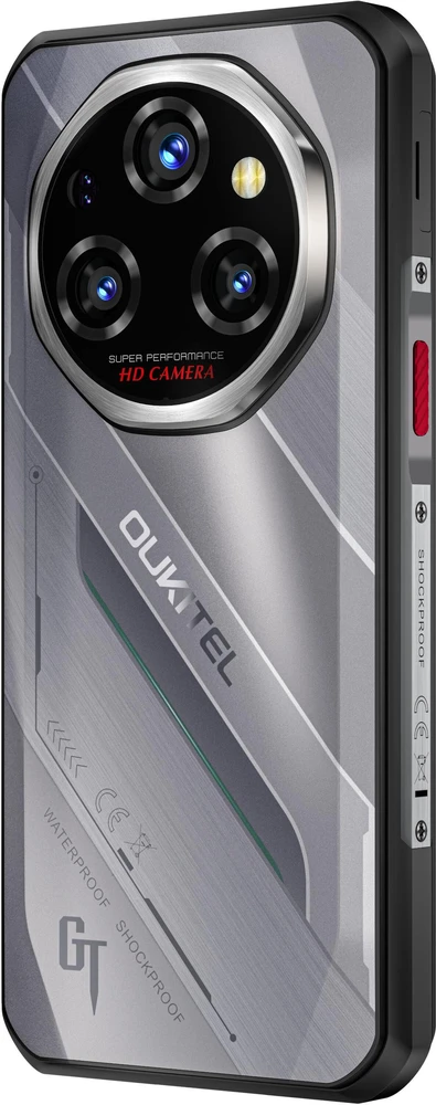 Oukitel WP62 6,58″ Išmanusis telefonas Dual SIM Android 15 5G USB Type-C 8 GB 256 GB 11000 mAh Sidabrinis