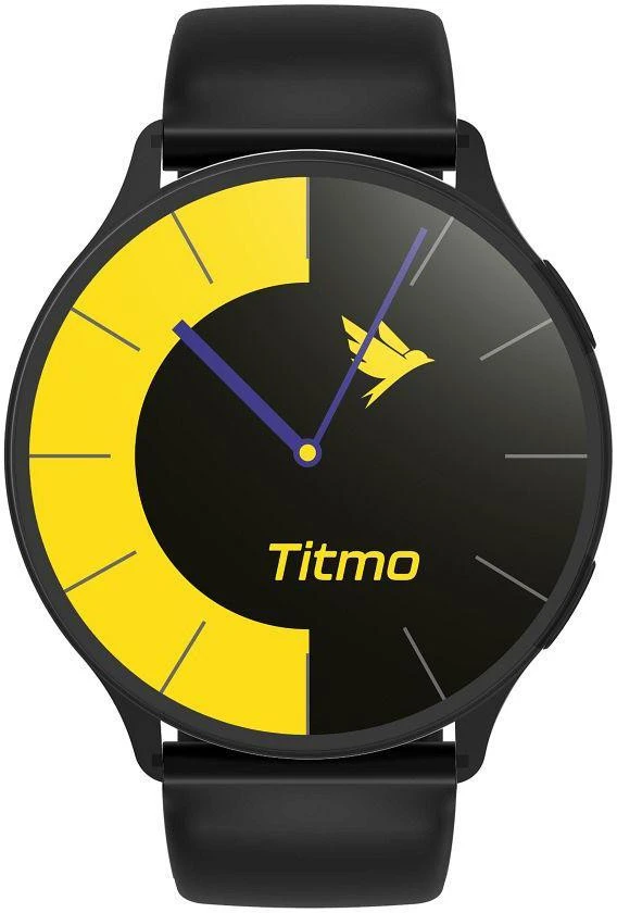 Išmanusis laikrodis TITMO O-200 (GPS, AMOLED, bluetooth call, silicone strap) juodas