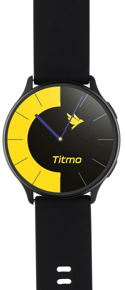 Išmanusis laikrodis TITMO O-200 (GPS, AMOLED, bluetooth call, silicone strap) juodas