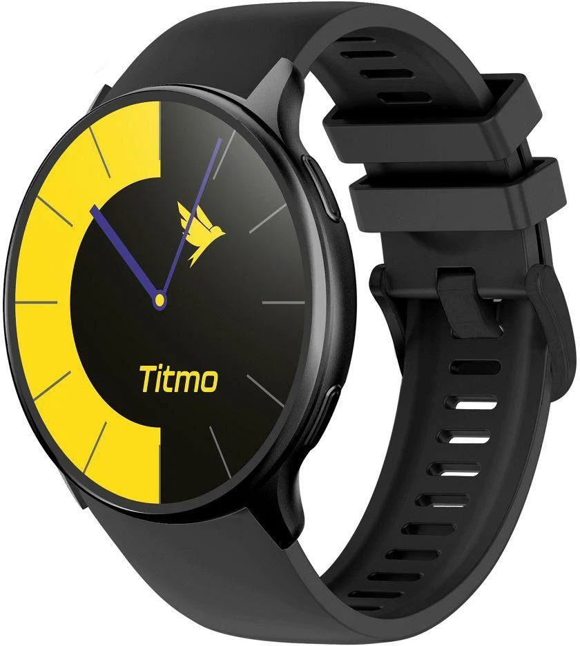 Išmanusis laikrodis TITMO O-200 (GPS, AMOLED, bluetooth call, silicone strap) juodas