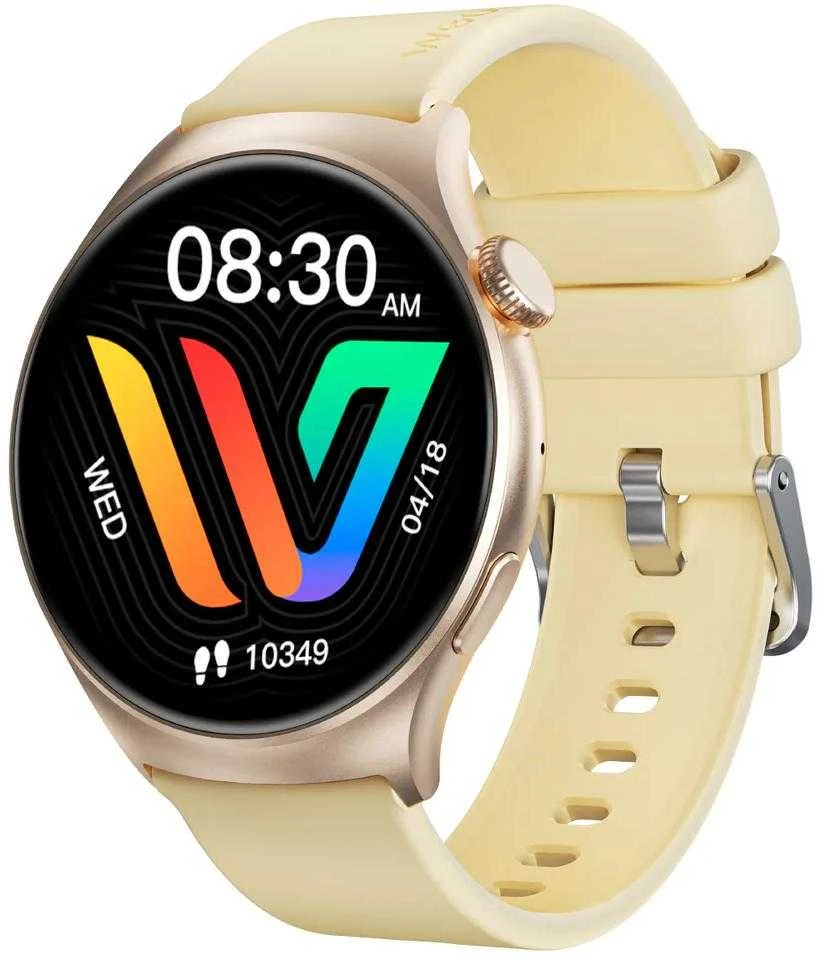 Weofly Curve Išmanusis laikrodis - Daugiafunkcis laikrodis su Bluetooth 5.3 Auksiniu