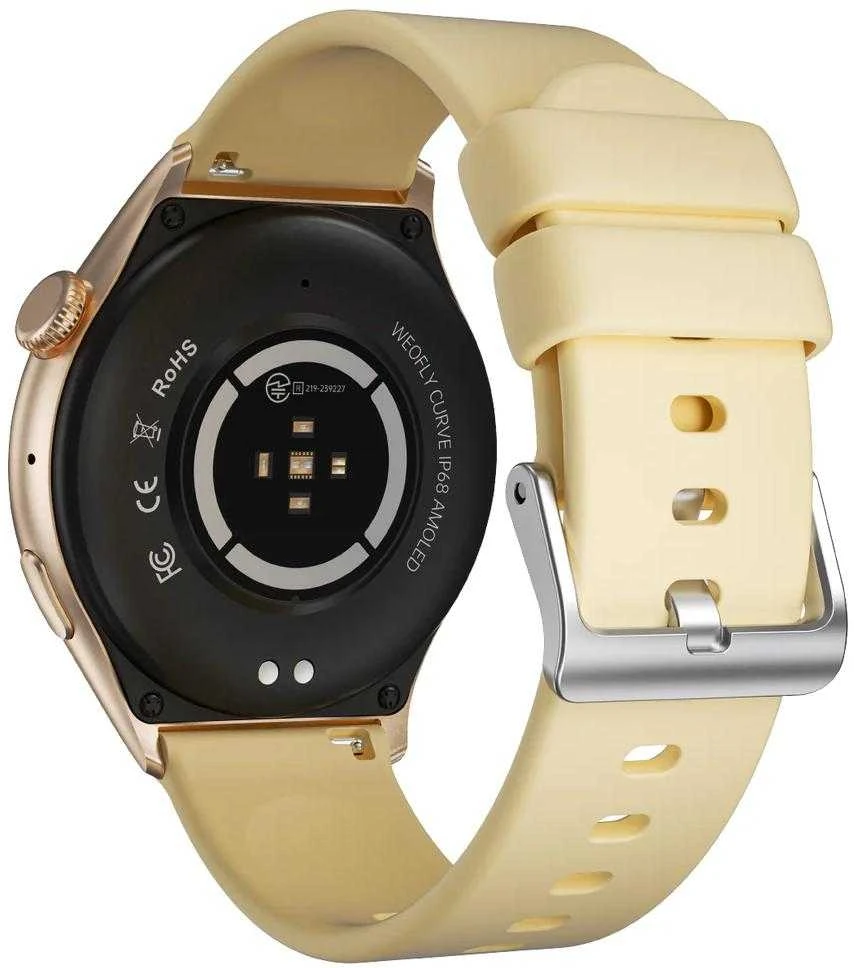 Weofly Curve Išmanusis laikrodis - Daugiafunkcis laikrodis su Bluetooth 5.3 Auksiniu