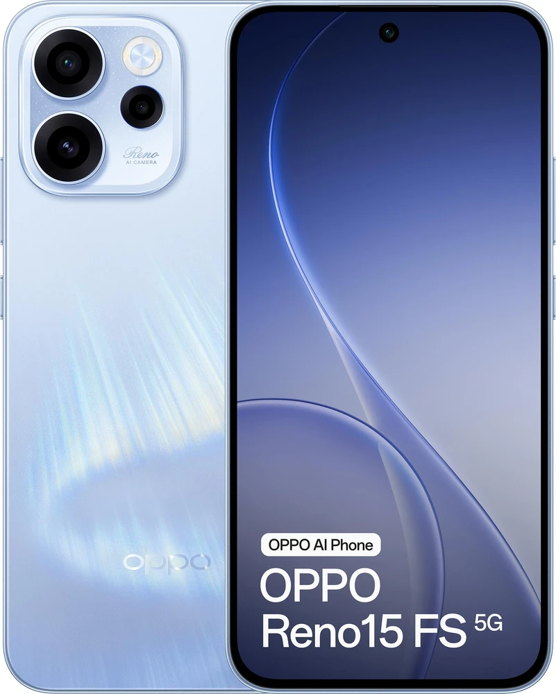 Išmanusis telefonas Oppo Reno15 FS 5G Dual Sim 8GB RAM 512GB - Aurora Mėlyna