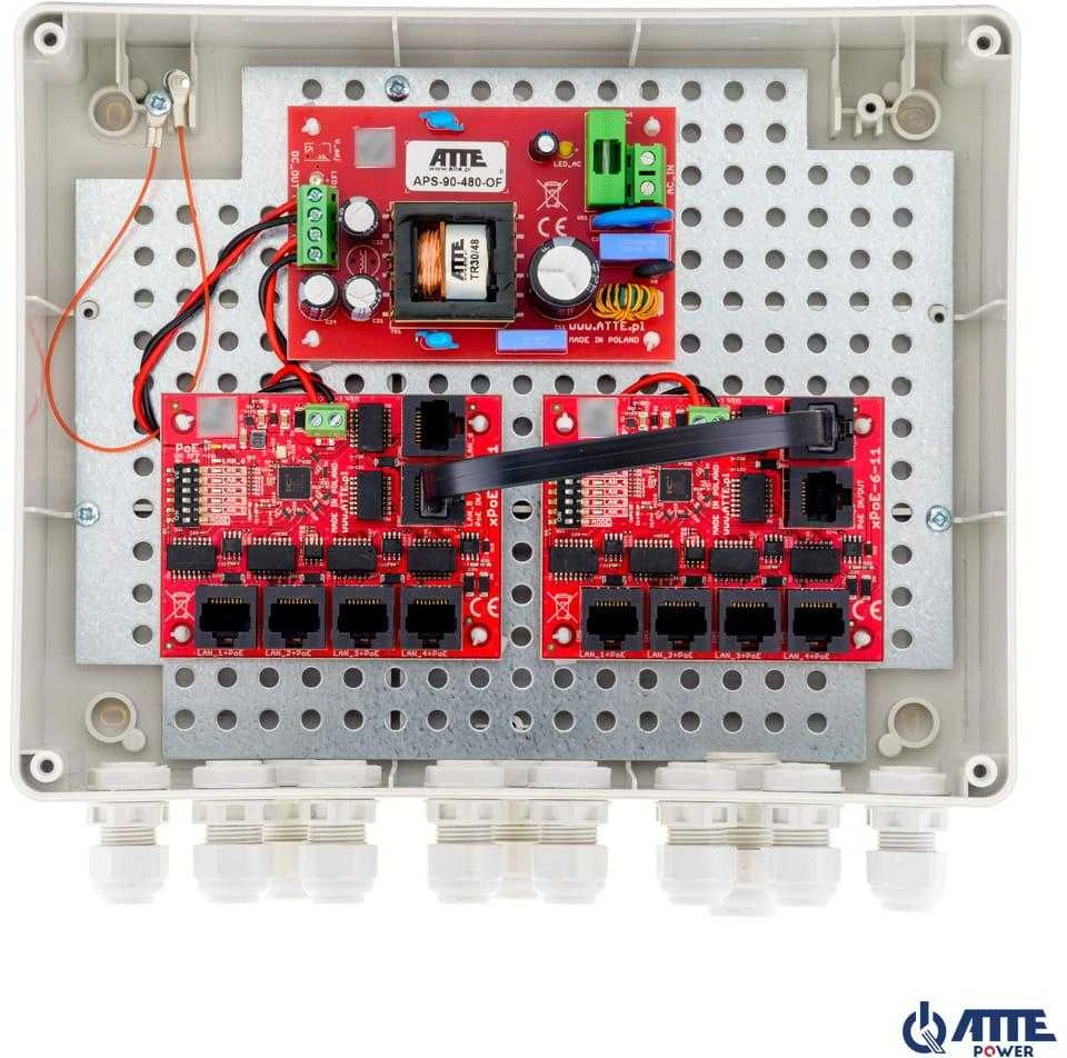 Šakotuvas SWITCH POE IP-9-11-L2 8 PRIEVADŲ ATTE