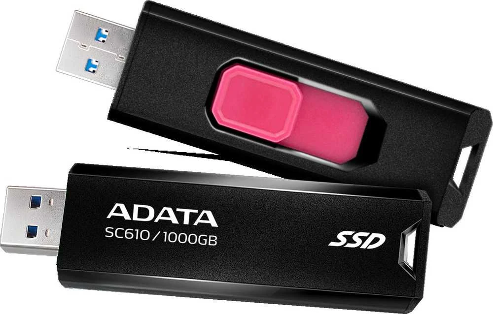 Kietasis diskas USB Atmintinė - ADATA SC610 1TB USB Type-A 3.2 Gen 2 Juoda