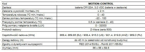 Nice judesio jutiklis su judesio kontrole (FGMS-001 ZW5 EU)