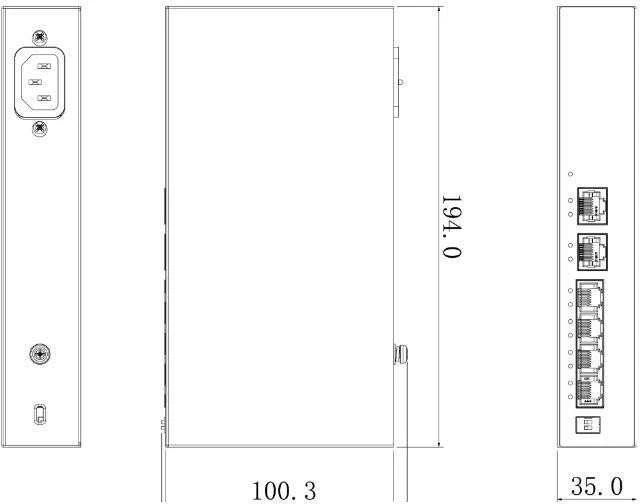 Šakotuvas SWITCH POE PFS3006-4ET-36 4 PRIEVADŲ DAHUA