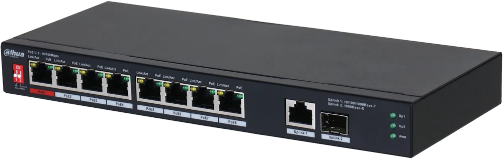 Šakotuvas SWITCH POE PFS3110-8ET1GT1GF-96 8 PRIEVADŲ SFP DAHUA