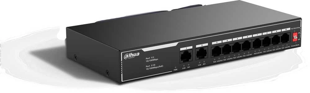 Šakotuvas SWITCH POE SF1010LP 8 PRIEVADŲ DAHUA