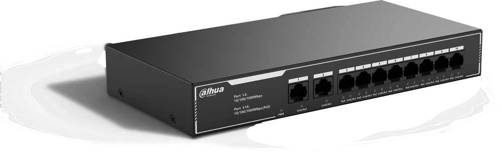 Šakotuvas SWITCH POE SG1010LP 8 PRIEVADŲ DAHUA