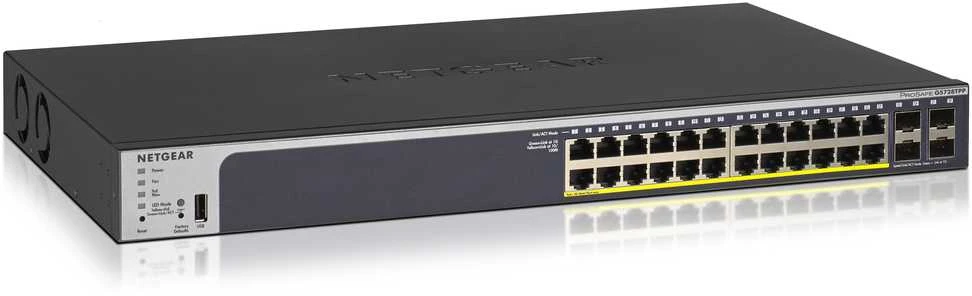 NETGEAR GS728TPP Valdomas L2/L3/L4 Gigabit Ethernet (10/100/1000) Maitinimas per Ethernet (PoE) Pilkas
