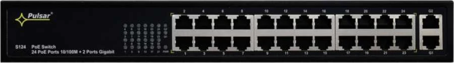 Šakotuvas Jungiklis POE PULSAR S124 24+2 UPLINK POE+ GIGABIT