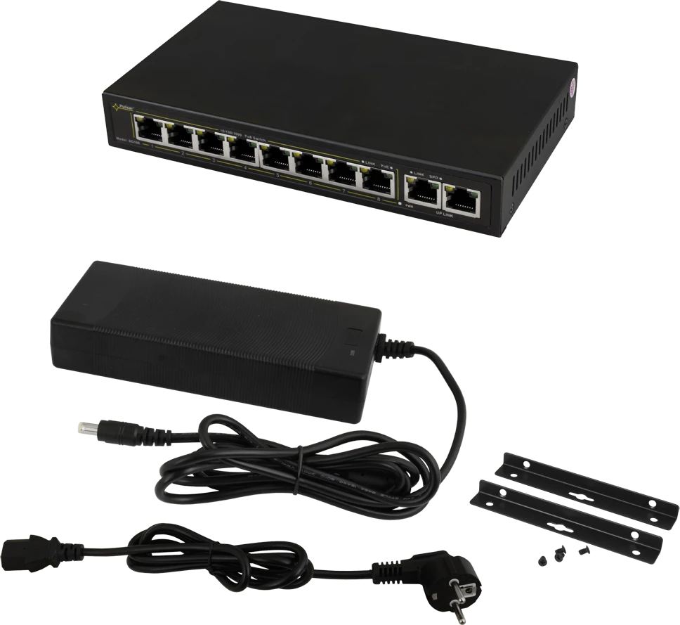 Šakotuvas SWITCH POE SG-108 8 PRIEVADŲ PULSAR
