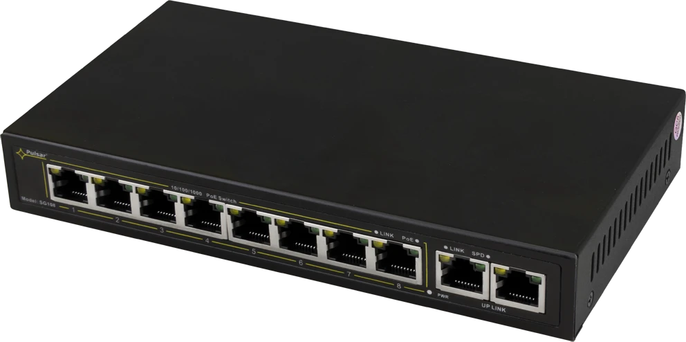Šakotuvas SWITCH POE SG-108 8 PRIEVADŲ PULSAR