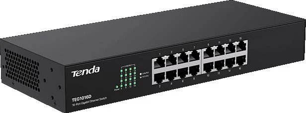 Šakotuvas Tenda 16-port Gigabit Ethernet Switch Unmanaged Mėlyna