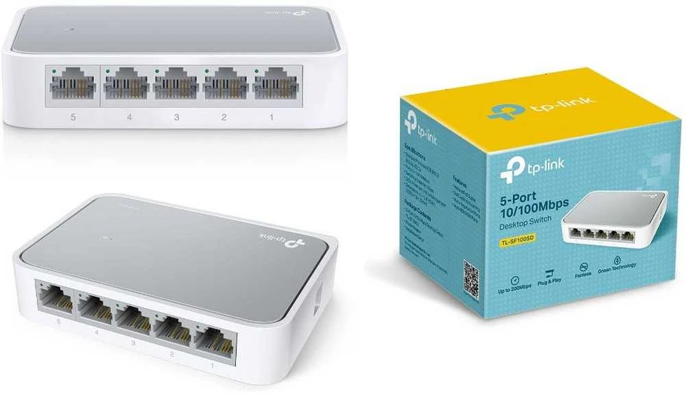 Šakotuvas TP-LINK 5 prievadų 10/100 Mbps komutatorius darbalaukio