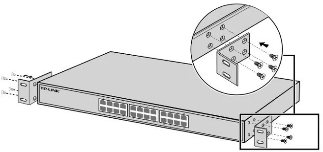 Šakotuvas Jungiklis TP-LINK TL-SF1024 19 colių stovas, 24x10/100Mbps