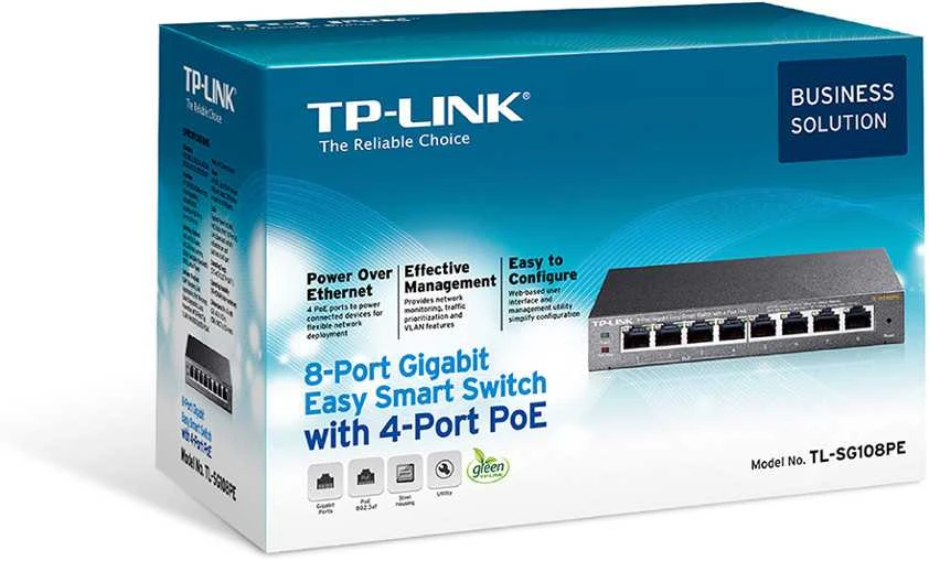 SWITCH POE TL-SG108PE 8 PRIEVADŲ TP-LINK