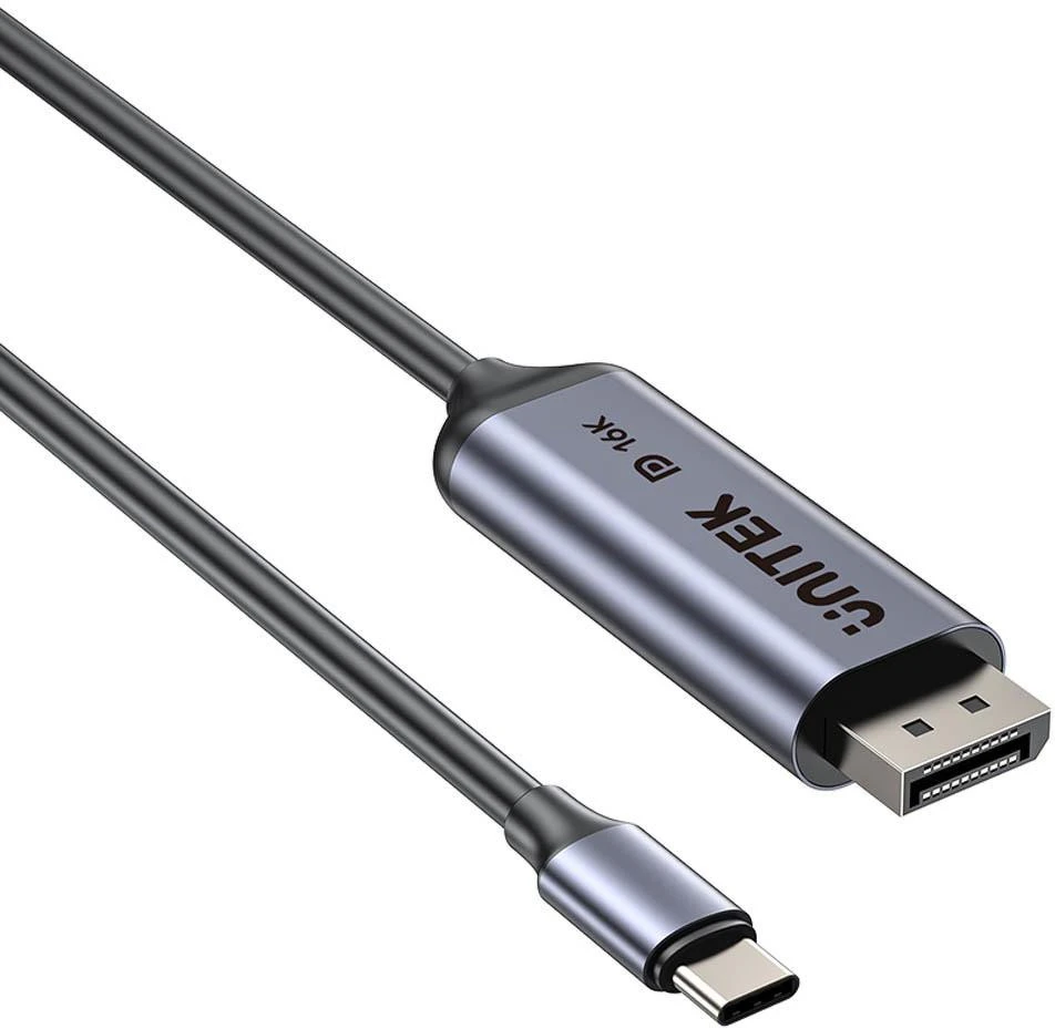 Unitek dvikryptis kabelis USB-C - DisplayPort 16K | 80Gbps | HDR | 1,8 m