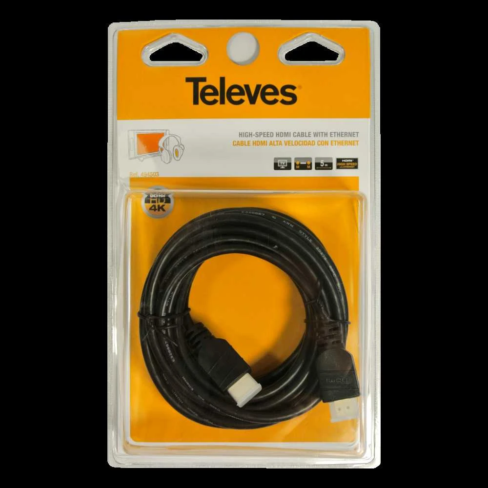 Kabelis HDMI 2.0 Televes ref. 494501 1,5m 4K