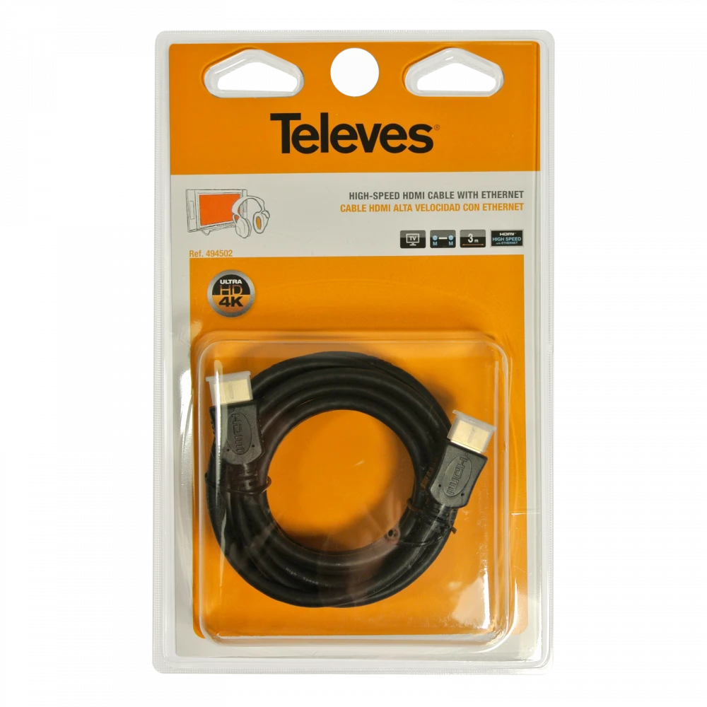 Kabelis HDMI 2.0 Televes ref. 494502 3m 4K