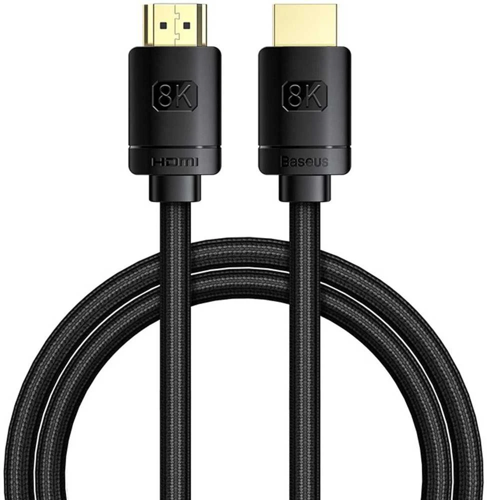 Kabelis HDMI-HDMI kištukai 2.0m (HDMI 2.1) juodas 8K 60Hz 48Gbps / 4K 120Hz, BASEUS