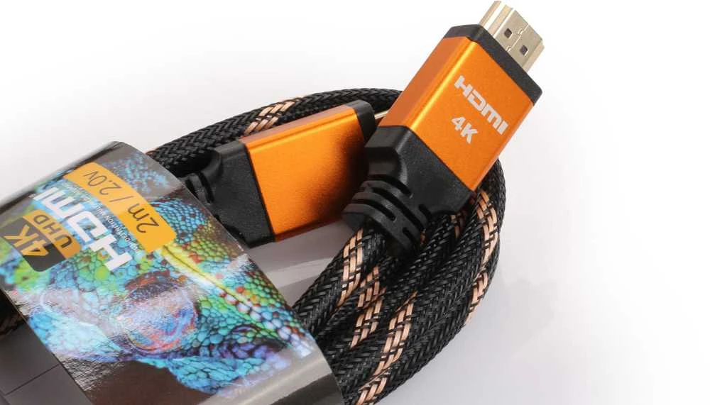 Kabelis HDMI-HDMI Opticum Raudonas 4K UHD – 0,5 m (v2.0)
