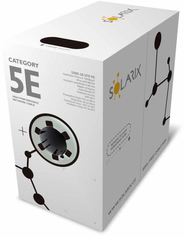 SLX Solarix CAT5E UTP PE FC instaliacijos kabelis