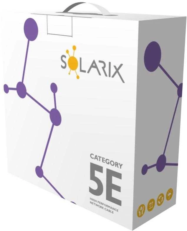 SLX SUKTOS POROS KABELIS SOLARIX CAT.5E UTP LSOH Dca SXKD-5E-UTP-LSOH dėžutė 305m