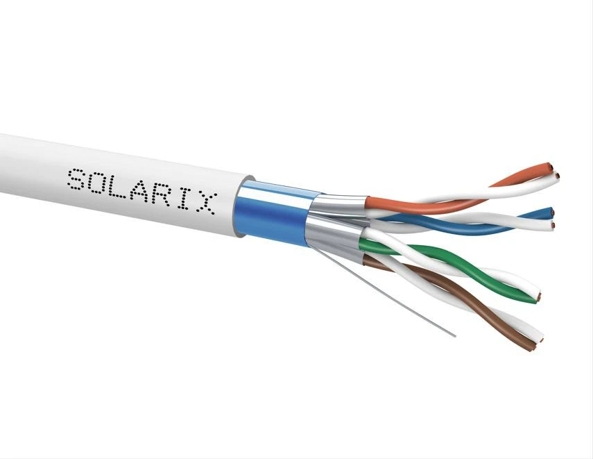 Montavimo kabelis Solarix CAT6A FFTP pilkas Dca s2 d2 a1 500m SXKD-6A-FFTP-LSOH