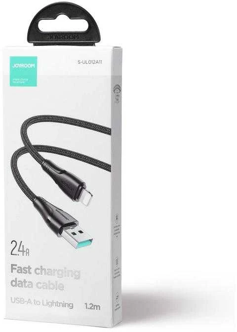 USB kabelis viršija / Lightning / 1.2 m Joyroom S-UL012A11 (juodas)