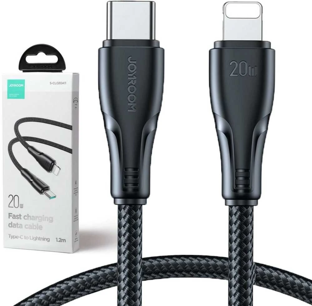 USB-C Lightning 20 W 1.2 m kabelis Joyroom S-CL020A11 (Juodas)