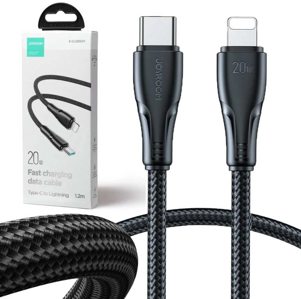 USB-C Lightning 20 W 1.2 m kabelis Joyroom S-CL020A11 (Juodas)