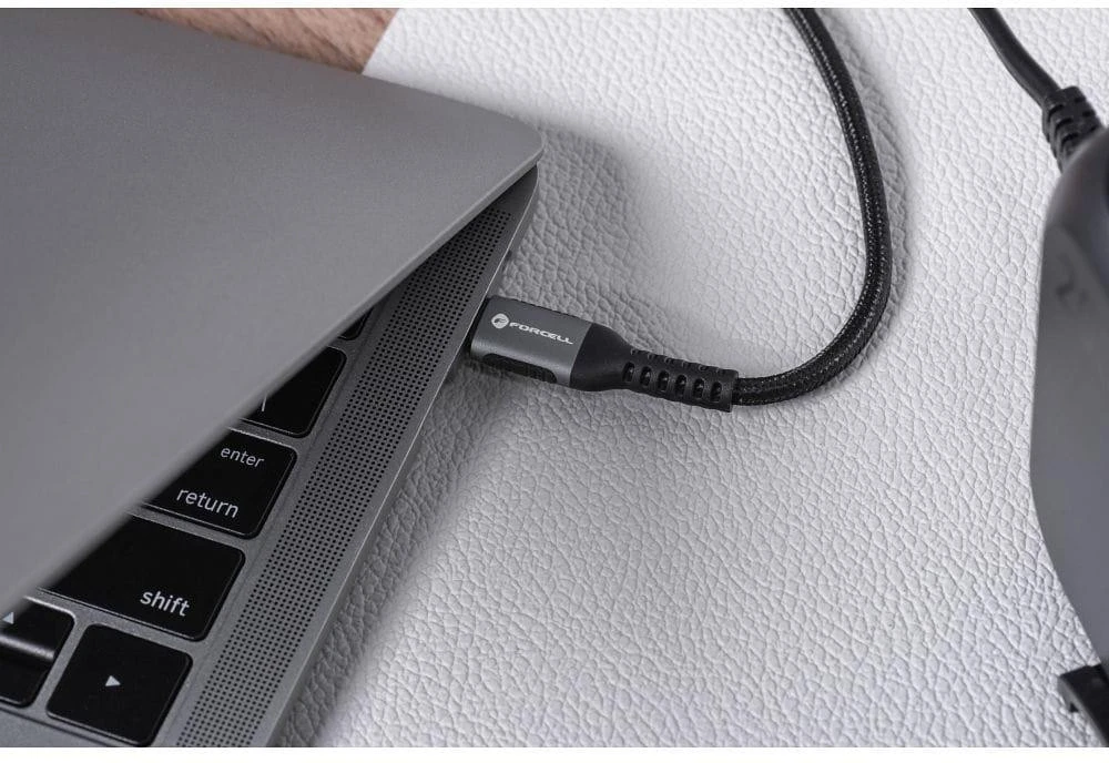 USB C į USB C laidas Forcell F-Energy QC4.0 PD 5A 240W Cafule 3 m C263 juodas