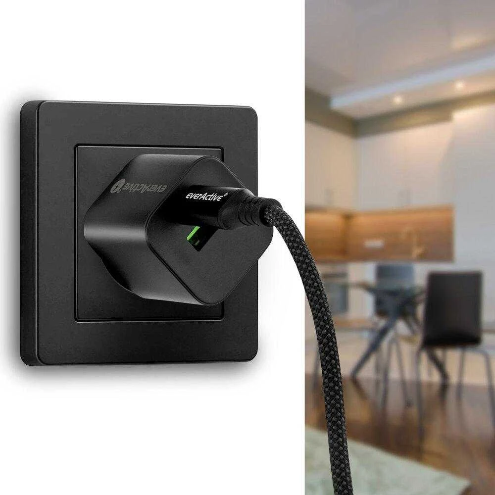 EverActive USB-C laidas su įkrovimo indikatoriumi