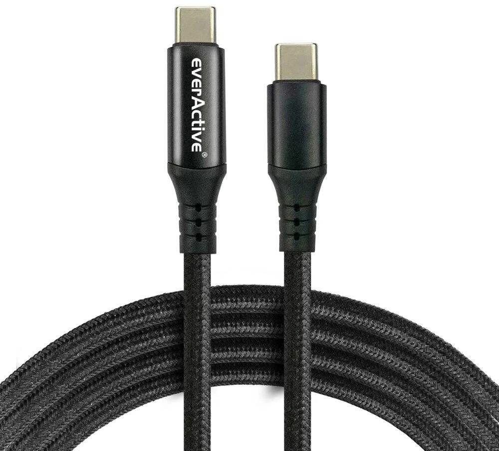 EverActive USB-C į USB-C kabelis su sustiprintais antgaliais