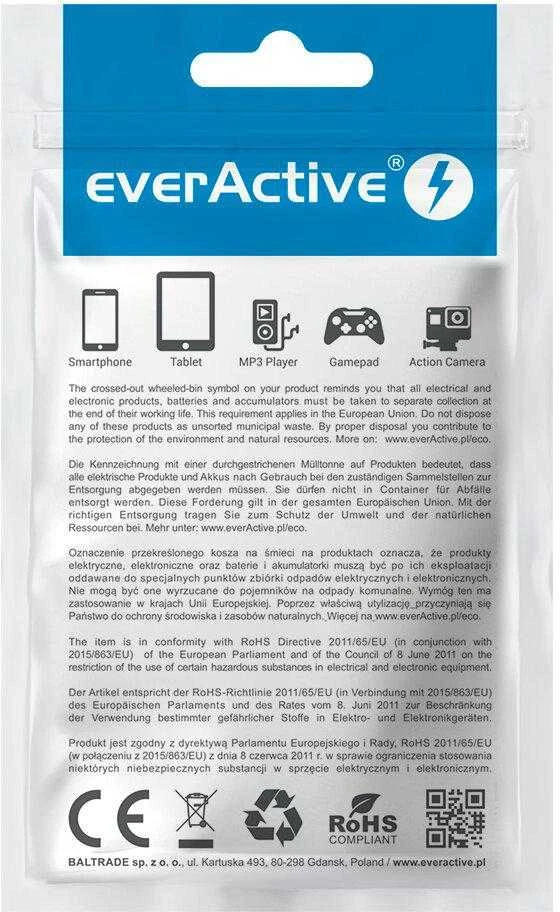 „EverActive“ USB-C – USB-C laidas 1 m, juodas (CBB-1PDR)