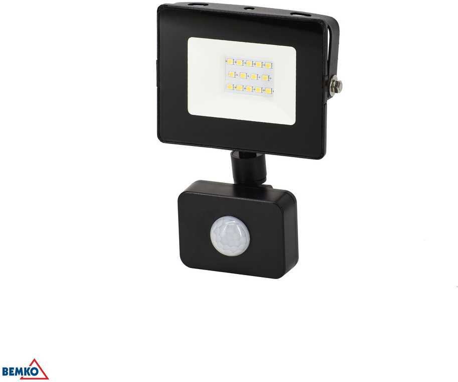 Kafler 10W LED prožektorius KASTEL, juodas, 6500K, IP65