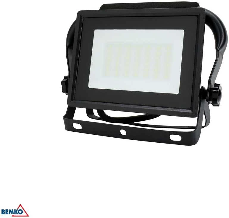 Bemko 30W LED nešiojamas prožektorius KASTEL, juodas, 6500K, IP65, 110°