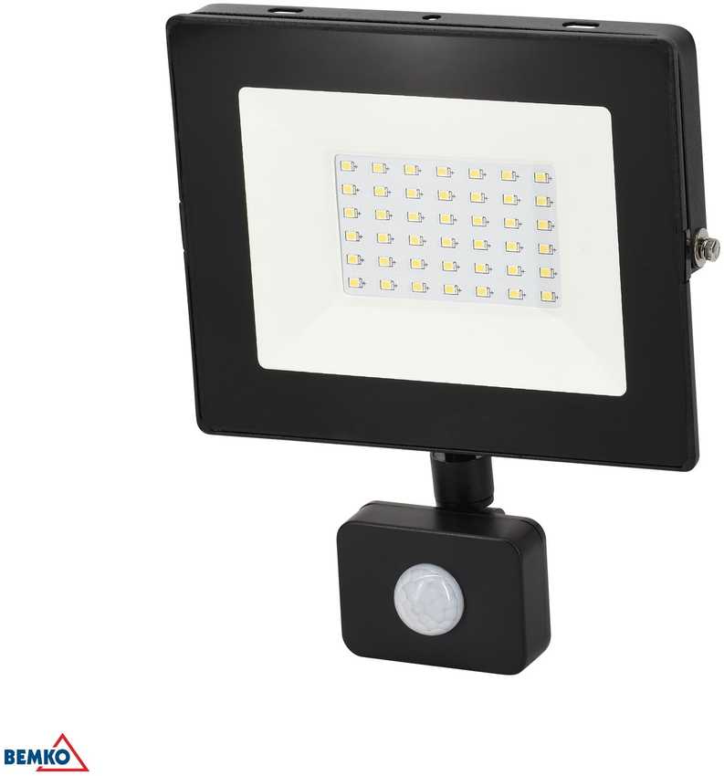 Kafler 30W LED prožektorius KASTEL, juodas, 6500K, IP65, 110°