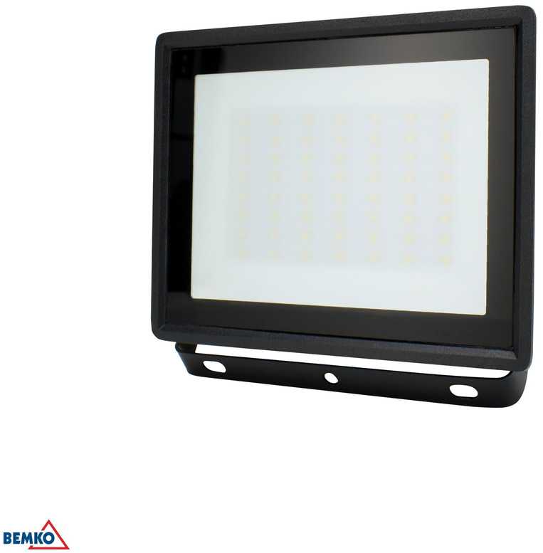Kafler 50W LED prožektorius su judesio davikliu KASTEL, juodas, 6500K, IP65