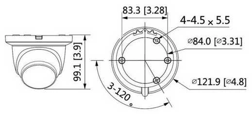AHD, HD-CVI, HD-TVI, PAL KAMERA HAC-HDW2241TMQ-A-0280B-S2-DIP – 1080p 2,8 mm DAHUA