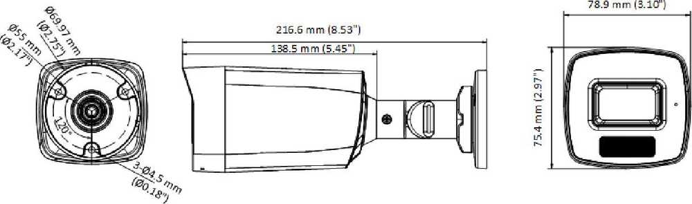 „Hikvision DS-2CE17U0T-LF“ (2,8 mm) „Turbo-HD“ kamera