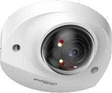 „Dahua Technology Co“ IP kameros kupolas. 4MP 1/2,9 colio CMOS, 2,8 mm, 101° F1.6, 20–25 kadrų per sekundę, IR+LED 30 m, WDR, IVS, IP67, IK10, mikrofonas.