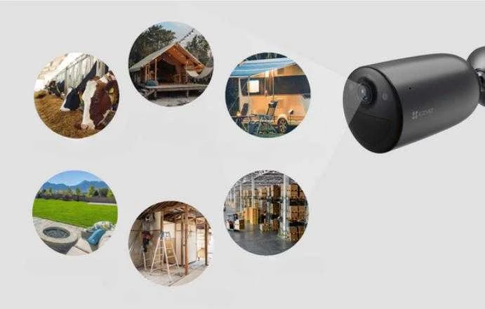 Ezviz Kamera su 4G LTE, 3MP, su SIM kortelės lizdu, belaidė, 3MP, USB C, MicroSD iki 512GB