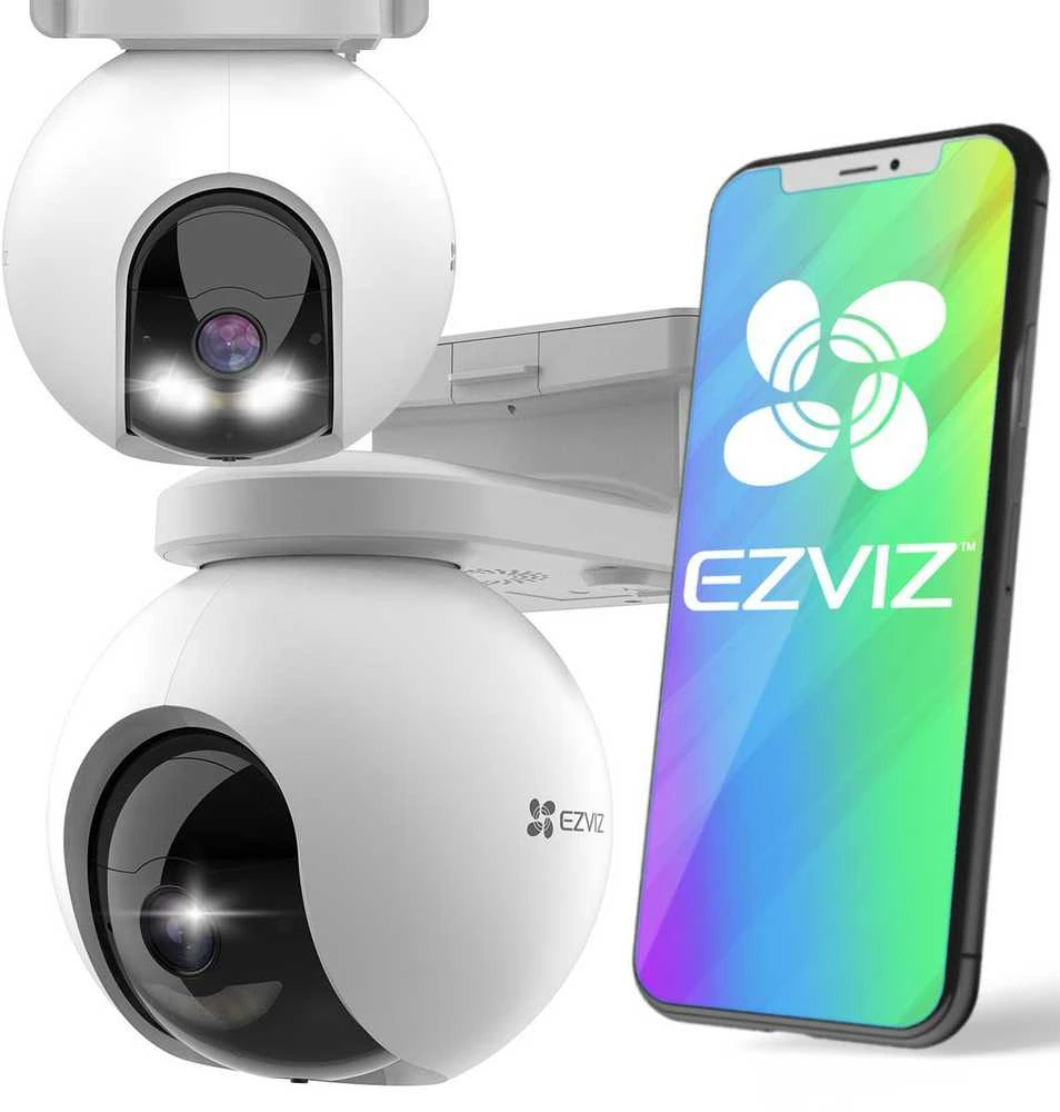 EZVIZ | IP kamera | CS-EB8 4G/LTE su baterija | 3 MP | 4 mm | IP65 | H.265 / H.264 | „MicroSD“, maks. 512 GB | Baltas