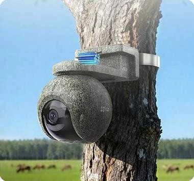 Akumuliatorinė valdoma lauko kamera EZVIZ CS-EB8/SP Ranger, su saulės panele